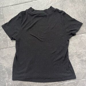 Black Mock Neck Top
